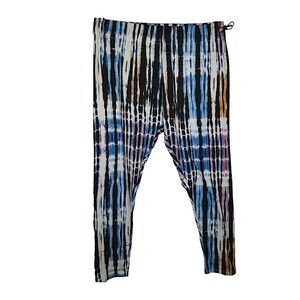 Rouge Collection Women's Tie Dye Leggings Plus Size 4X